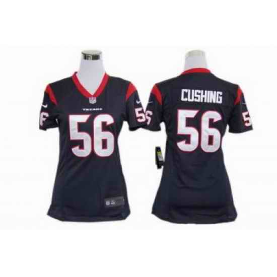 Women Nike Houston Texans #56 Brian Cushing Blue Jerseys